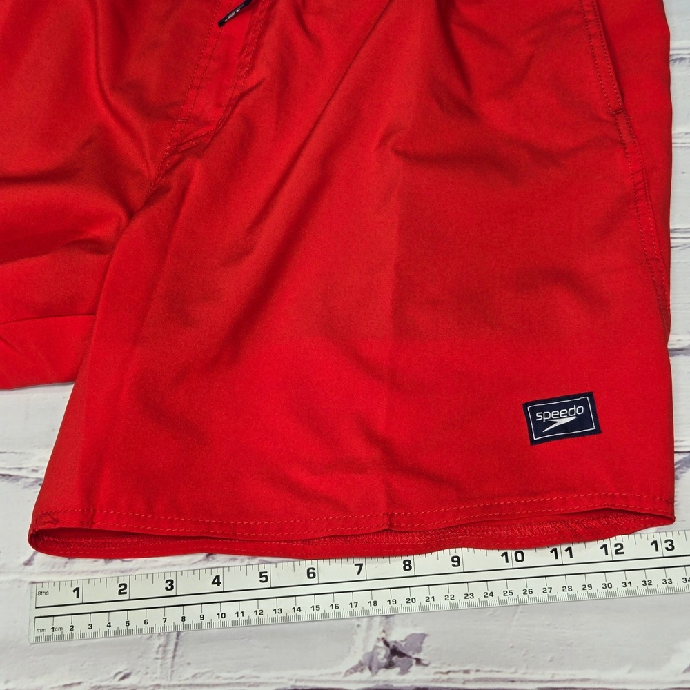 Speedo Mens XXL Swim Trunks Red Navy Blue Cargo Pocket Mesh Liner Board Shorts - Picture 11 of 11